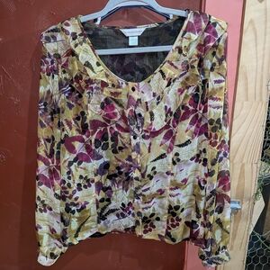 Christopher & Banks Multicolor Floral Blouse